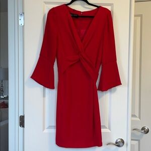 Tahari Petite Scarlet Red Dress